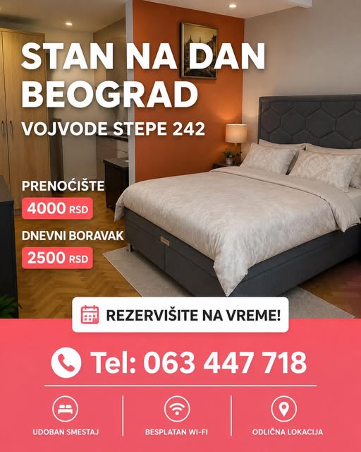 Stan na dan Voždovac – Vojvode Stepe 242 Beograd