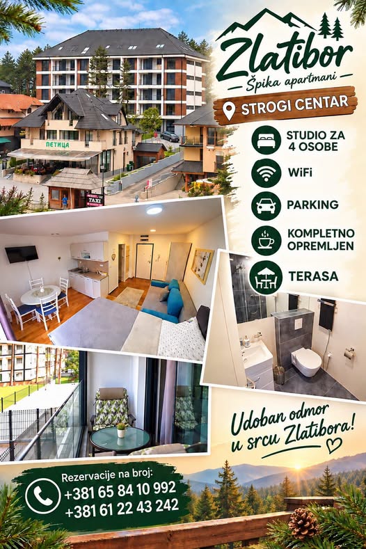 Apartman Zlatibor Špika – studio u strogom centru